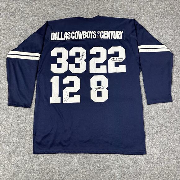 Mitchell & Ness Throwbacks Dallas Cowboys Of The Century Jersey Size 58 Blue - Picture 9 of 16